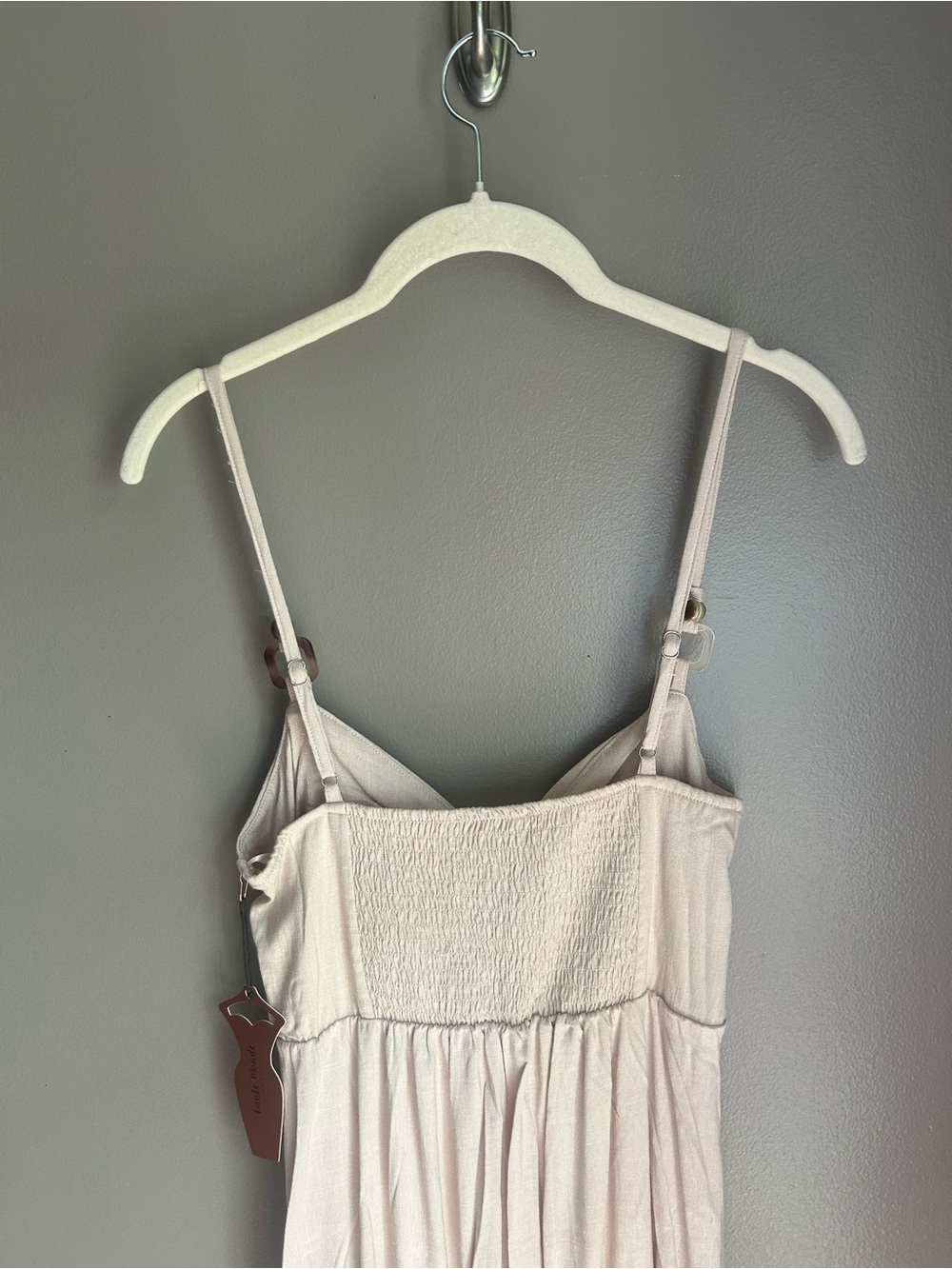 Soft Beige Slip Dress - Haute Monde - Picture 7 of 10